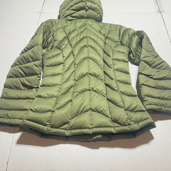 Patagonia Women's olive drab Puffer Jacket w zippers and snap buttons goosedown - Picture 8 of 14